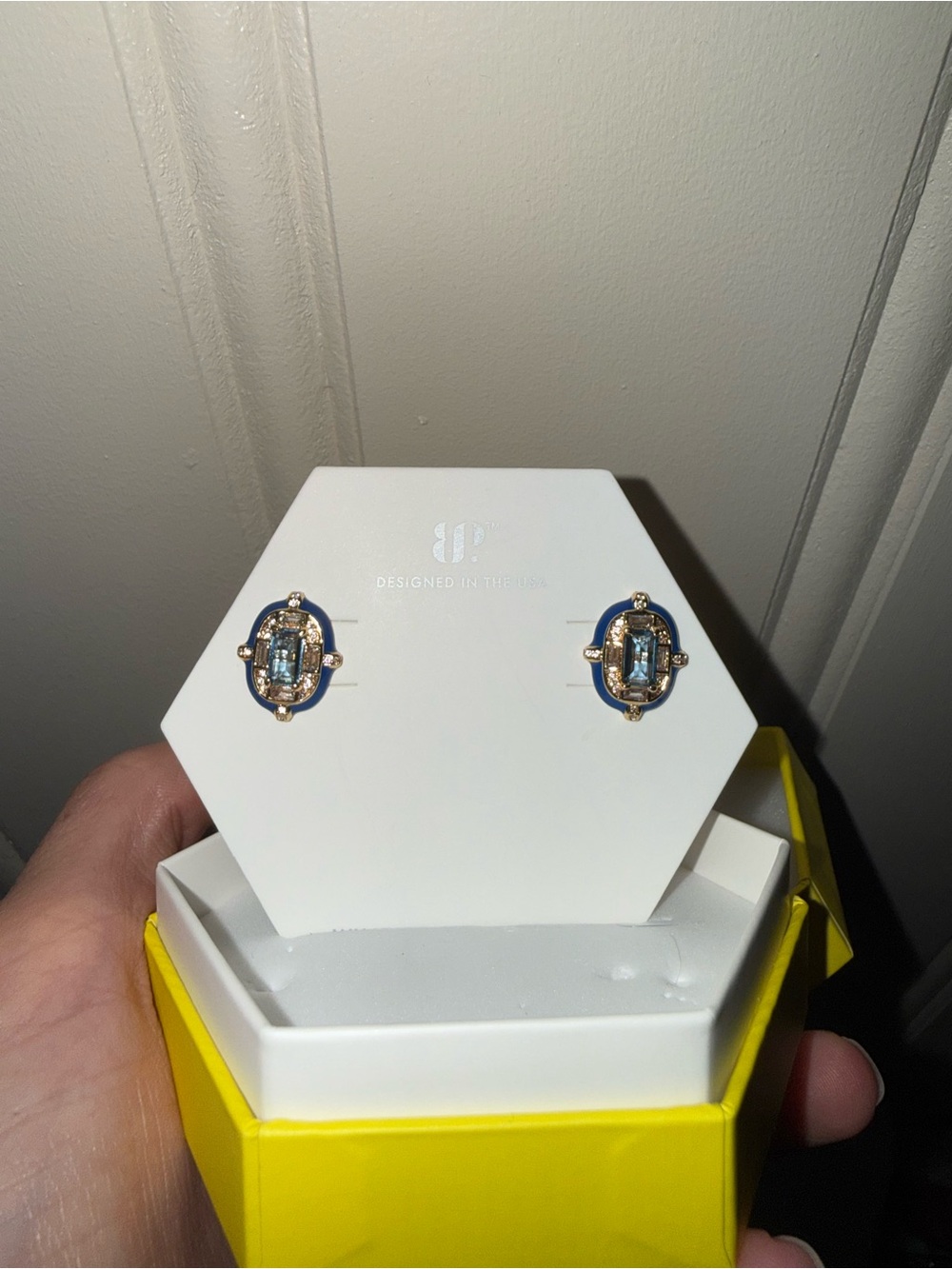 Tidal moments blue spinel on gold plating